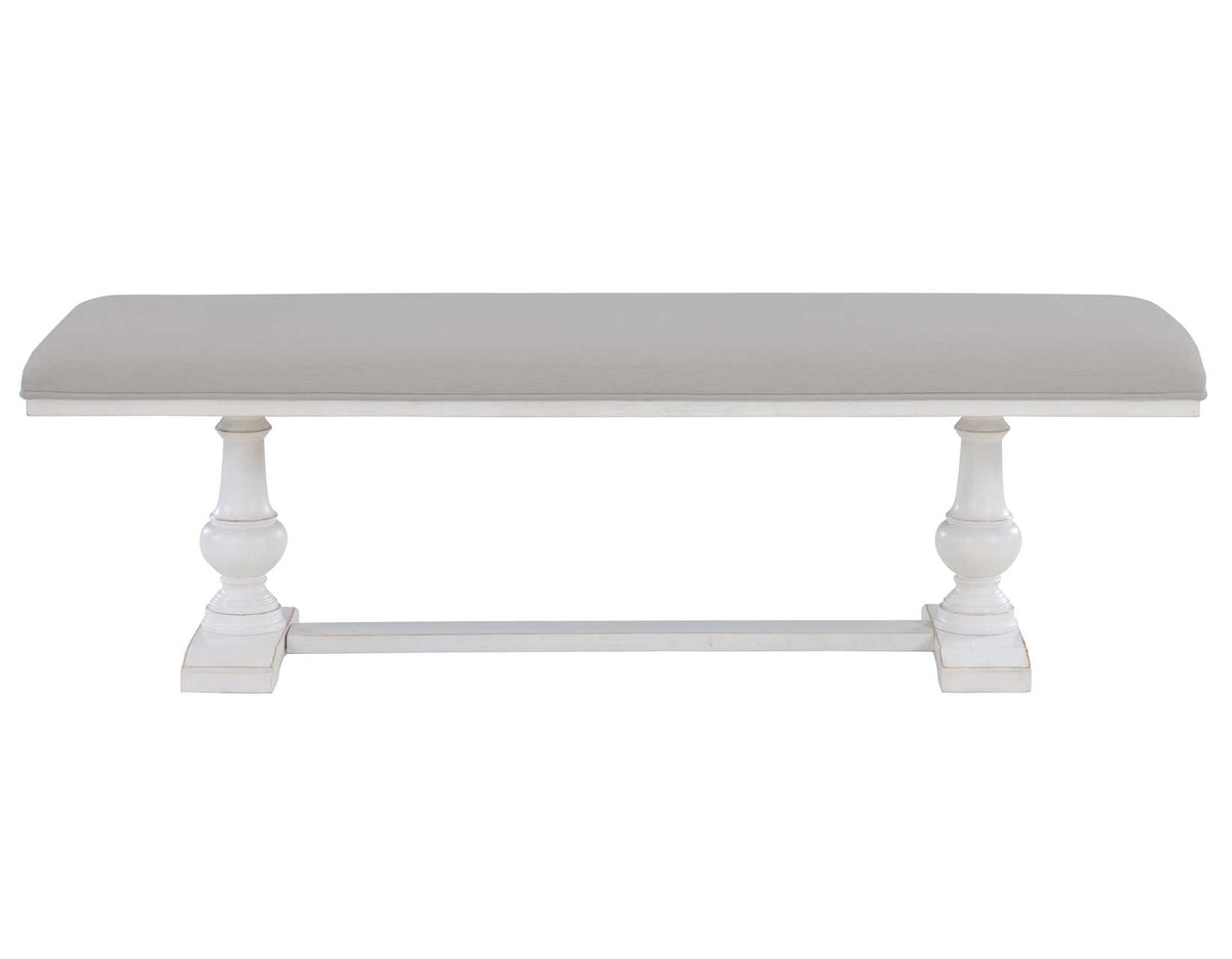 Warren White 60″ Upholstered Dining Bench