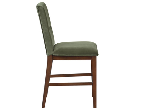 Zen Green Velvet 24″ Counter Chair, Set of 2 from Steve Silver - Luna Furniture