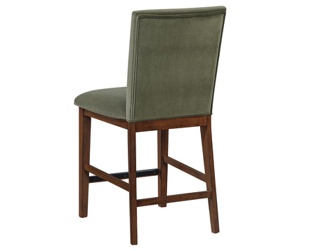 Zen Green Velvet 24″ Counter Chair, Set of 2 from Steve Silver - Luna Furniture