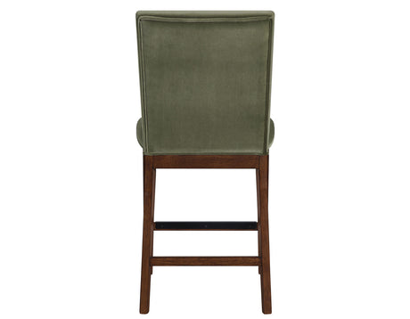 Zen Green Velvet 24″ Counter Chair, Set of 2 from Steve Silver - Luna Furniture