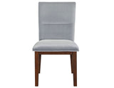 Zen Gray Velvet Side Chair, Set of 2