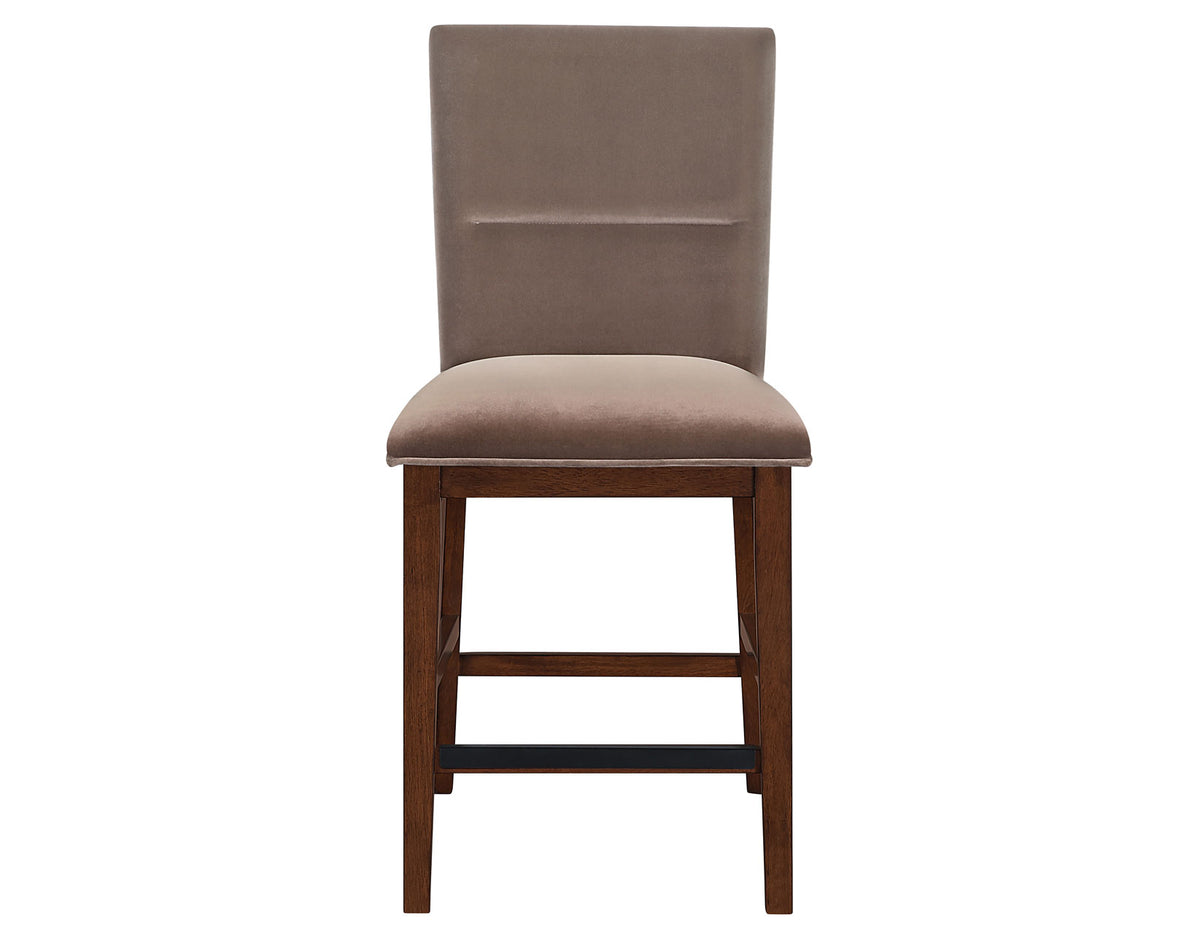 Zen 24″ Counter Chair, Brown Velvet, Set of 2 from Steve Silver - Luna Furniture