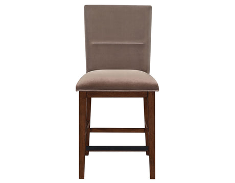Zen Brown Velvet 24″ Counter Chair, Set of 2 from Steve Silver - Luna Furniture