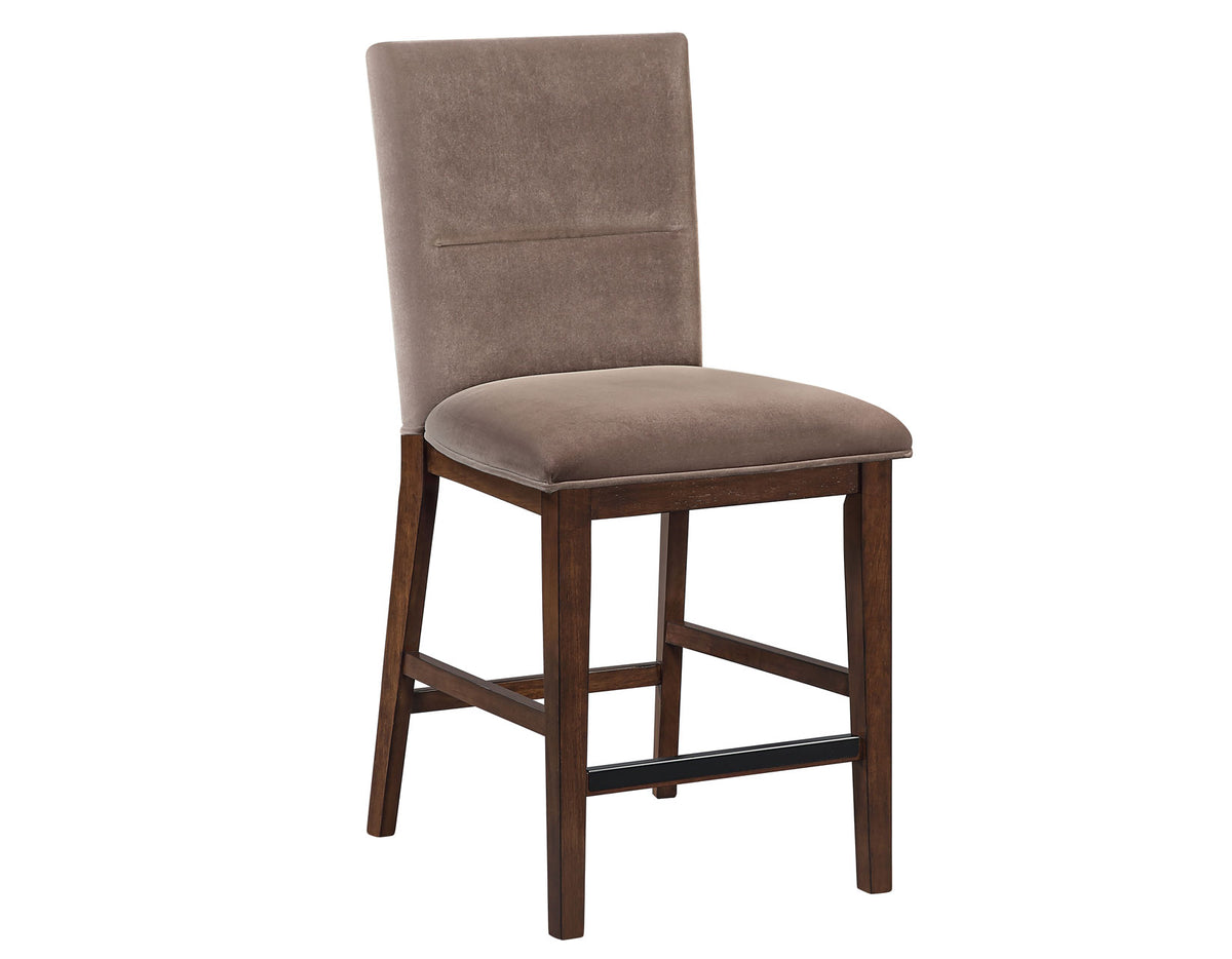 Zen 24″ Counter Chair, Brown Velvet, Set of 2 from Steve Silver - Luna Furniture