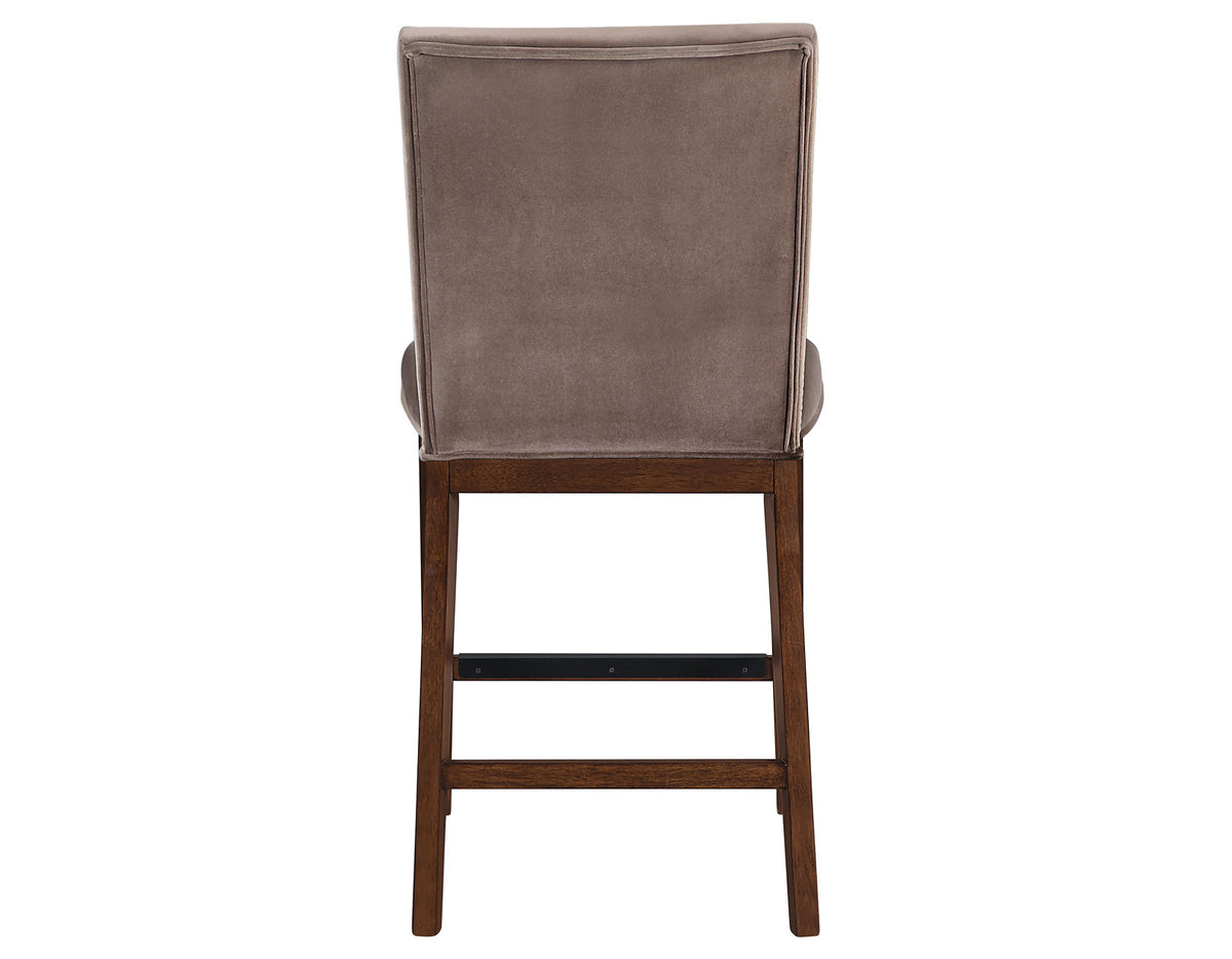 Zen 24″ Counter Chair, Brown Velvet, Set of 2 from Steve Silver - Luna Furniture