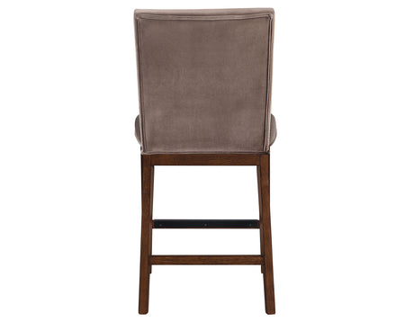 Zen Brown Velvet 24″ Counter Chair, Set of 2 from Steve Silver - Luna Furniture