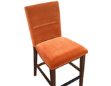 Zen 24″ Counter Chair, Orange Velvet, Set of 2 from Steve Silver - Luna Furniture