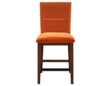 Zen 24″ Counter Chair, Orange Velvet, Set of 2 from Steve Silver - Luna Furniture