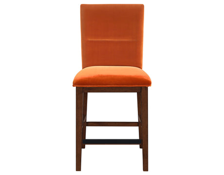 Zen Orange Velvet 24″ Counter Chair, Set of 2 from Steve Silver - Luna Furniture