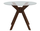 Zen Mocha/Brown Round Glass Top Counter Height Set from Steve Silver - Luna Furniture