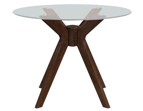 Zen Mocha/Brown Round Glass Top Counter Height Set from Steve Silver - Luna Furniture