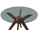 Zen Mocha/Brown Round Glass Top Counter Height Set from Steve Silver - Luna Furniture