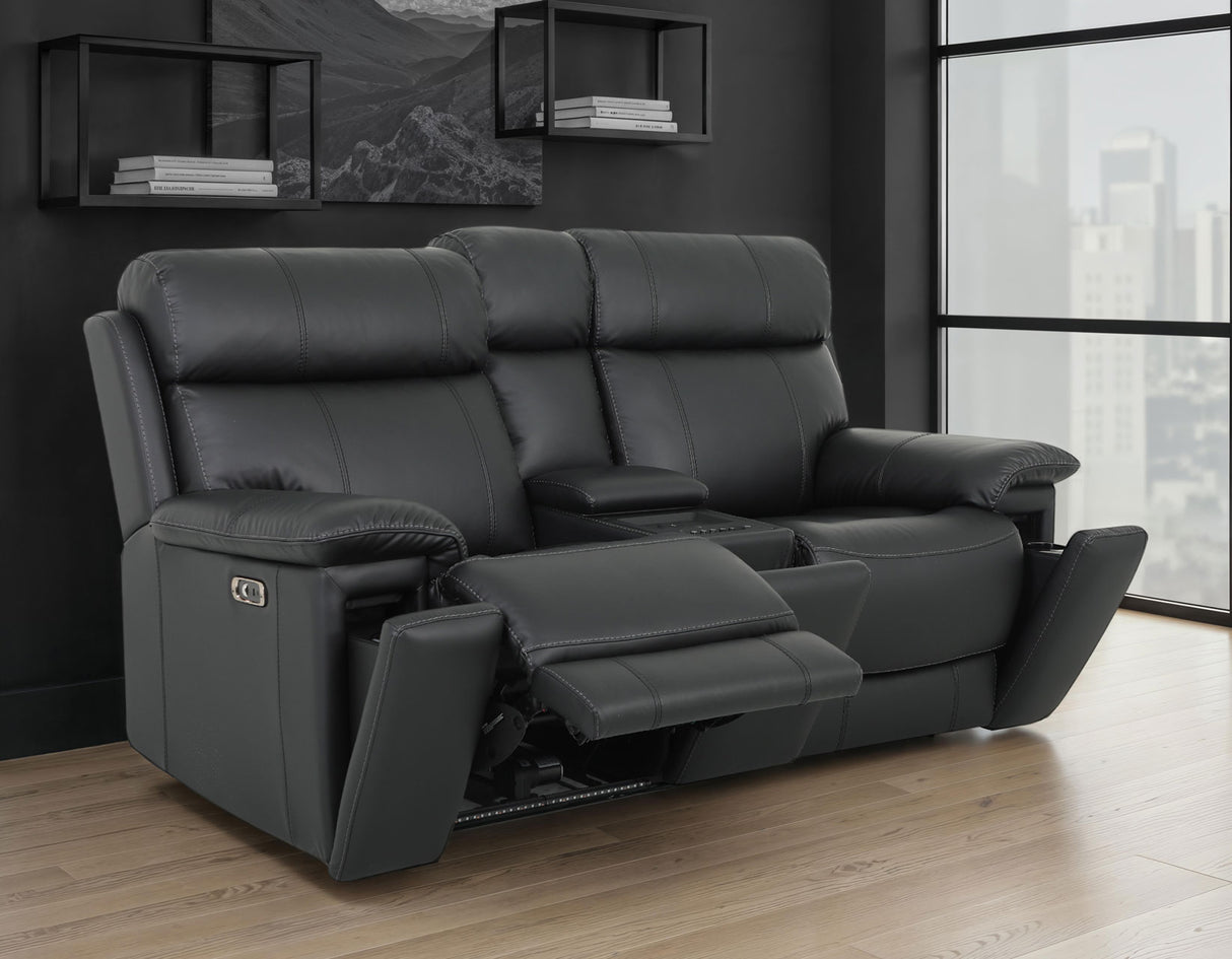 Zenith Power Home Theater Reclining Console Loveseat, Built-in Speakers, Vibration from Steve Silver - Luna Furniture