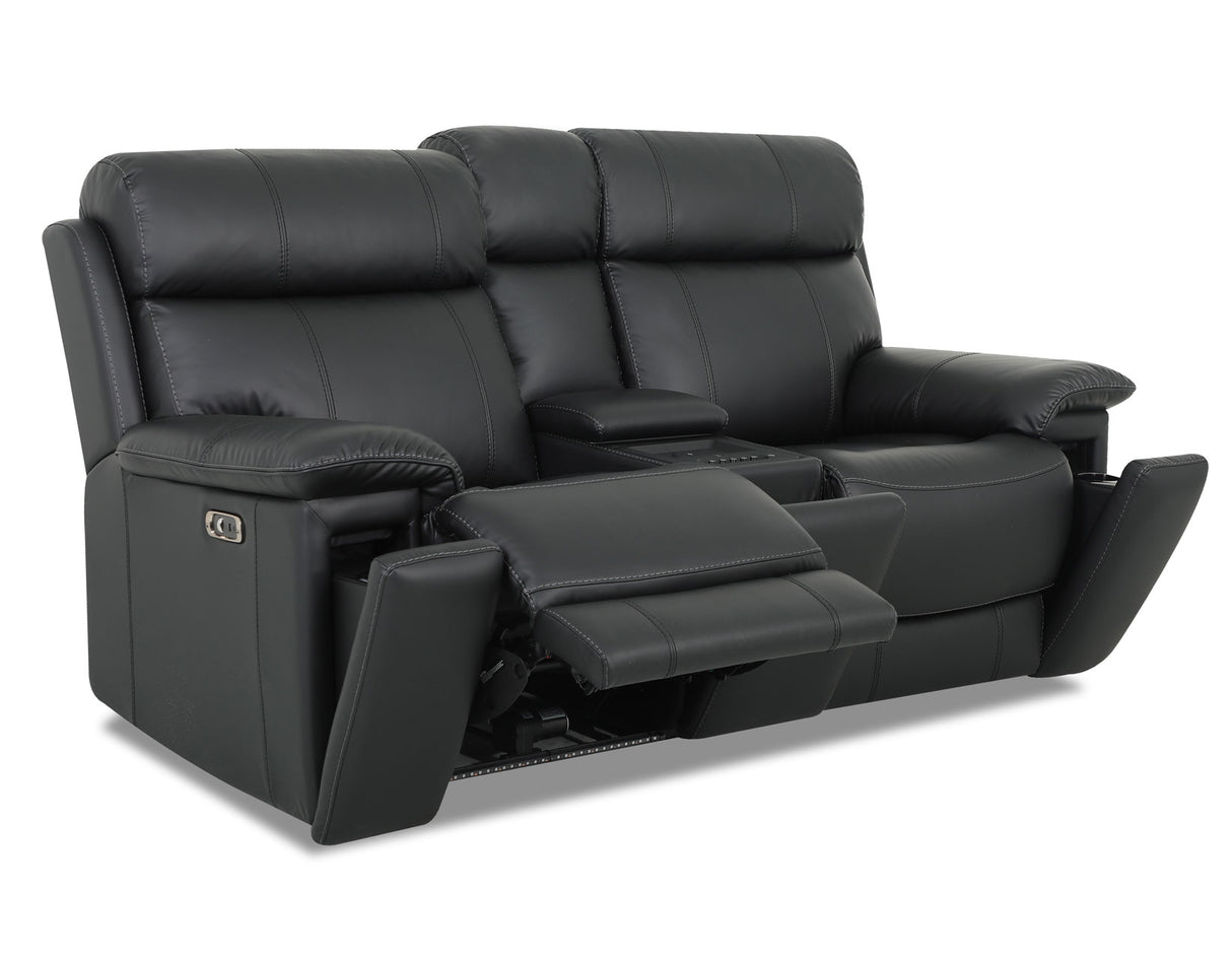 Zenith Power Home Theater Reclining Console Loveseat, Built-in Speakers, Vibration from Steve Silver - Luna Furniture