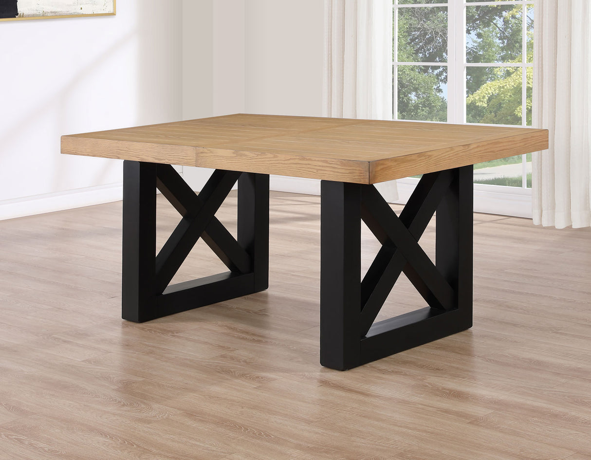 Magnolia Oak/Black 5-Piece 72-108-inch Dining Set from Steve Silver - Luna Furniture