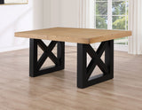 Magnolia Oak/Black 5-Piece 72-108-inch Dining Set from Steve Silver - Luna Furniture