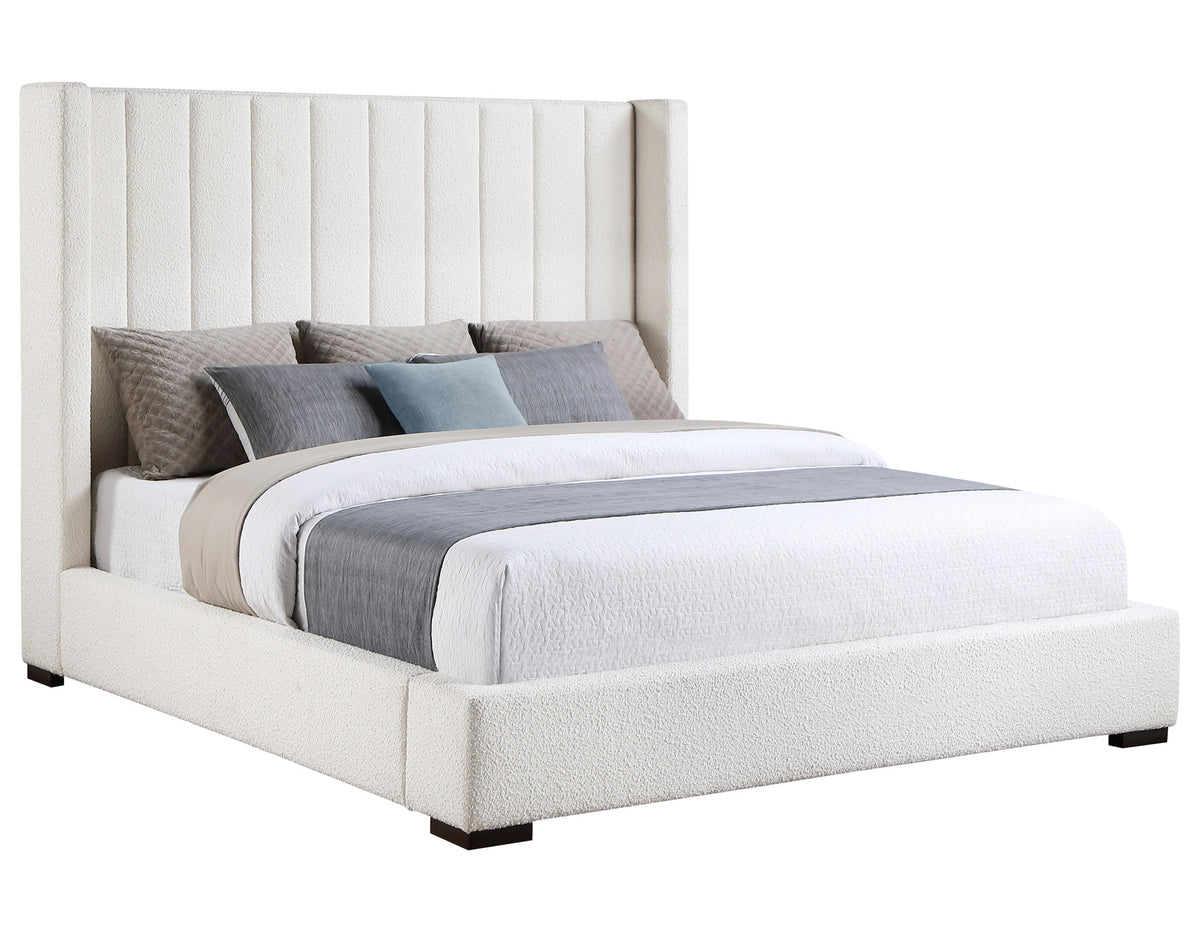 Pearson Queen Bed, Cream Bouclé $489.00 from Steve Silver - Luna Furniture