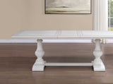 Warren White 72-90″ Rectangular Dining Table with 18″ Leaf