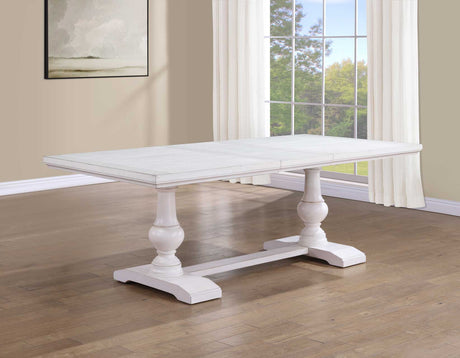 Warren White/Gray 6-Piece 72-90″ Rectangular Dining Set from Steve Silver - Luna Furniture