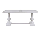Warren White 72-90″ Rectangular Dining Table with 18″ Leaf