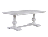 Warren White 72-90″ Rectangular Dining Table with 18″ Leaf