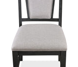 Stevens Charcoal Black/Light Gray Dining Chair, Set of 2 from Crown Mark - Luna Furniture