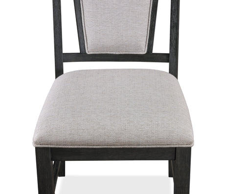Stevens Charcoal Black/Light Gray Dining Chair, Set of 2 from Crown Mark - Luna Furniture