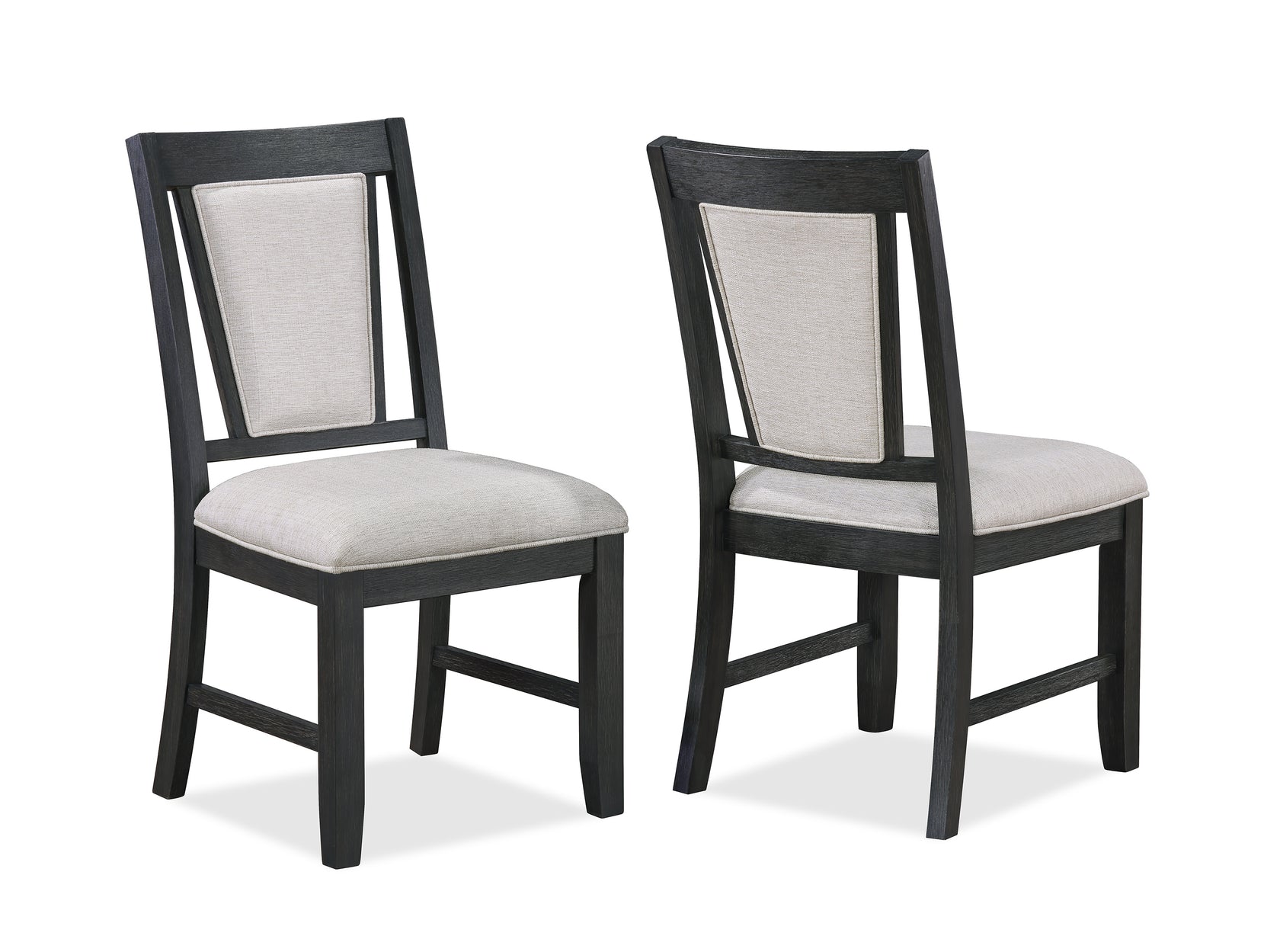 Stevens Charcoal Black/Light Gray Dining Chair, Set of 2 from Crown Mark - Luna Furniture