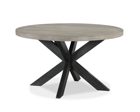 Stevens Charcoal Black/Light Gray Round Dining Set from Crown Mark - Luna Furniture