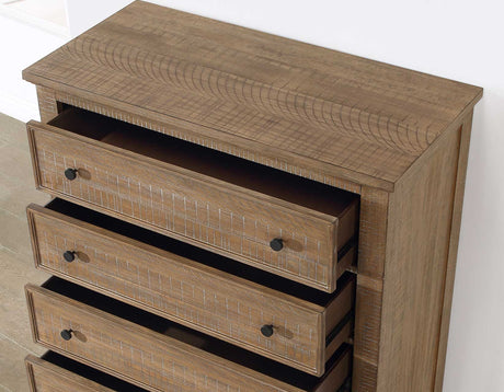 Riverdale Driftwood 4-Piece King Storage Platform Bedroom Set from Steve Silver - Luna Furniture