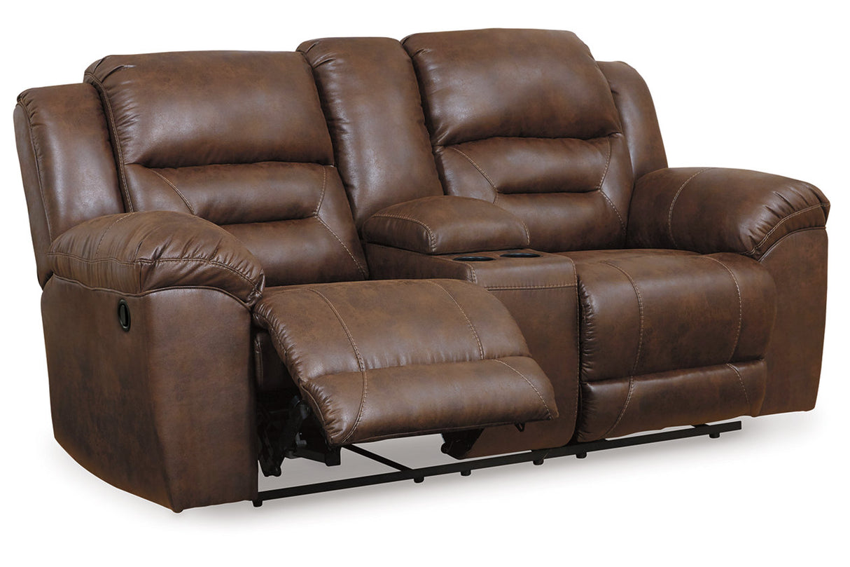 Stoneland Chocolate Reclining Sofa and Loveseat from Ashley - Luna Furniture