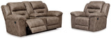 Stoneland Reclining Loveseat and Recliner from Ashley - Luna Furniture