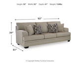 Stonemeade Taupe Sofa and Recliner from Ashley - Luna Furniture