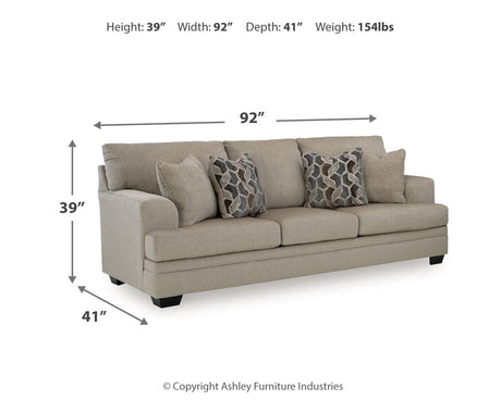 Stonemeade Taupe Sofa and Recliner from Ashley - Luna Furniture