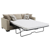 Storey Camel Upholstered Sleeper Sectional Chaise Sofa from Coaster - Luna Furniture