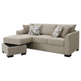 Storey Camel Upholstered Sleeper Sectional Chaise Sofa from Coaster - Luna Furniture