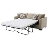 Storey Camel Upholstered Sleeper Sectional Chaise Sofa from Coaster - Luna Furniture