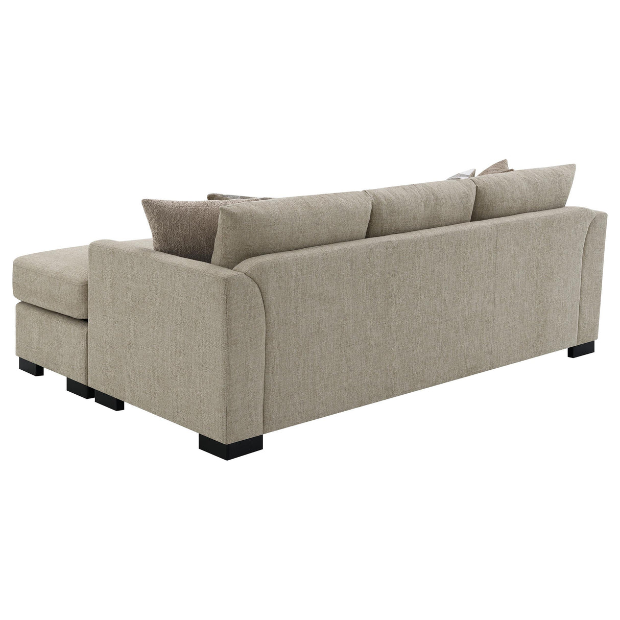 Storey Camel Upholstered Sleeper Sectional Chaise Sofa from Coaster - Luna Furniture