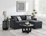 Storey Dark Gray Upholstered Sleeper Sectional Chaise Sofa from Coaster - Luna Furniture
