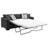 Storey Dark Gray Upholstered Sleeper Sectional Chaise Sofa from Coaster - Luna Furniture
