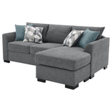 Storey Gray Upholstered Sleeper Sectional Chaise Sofa from Coaster - Luna Furniture