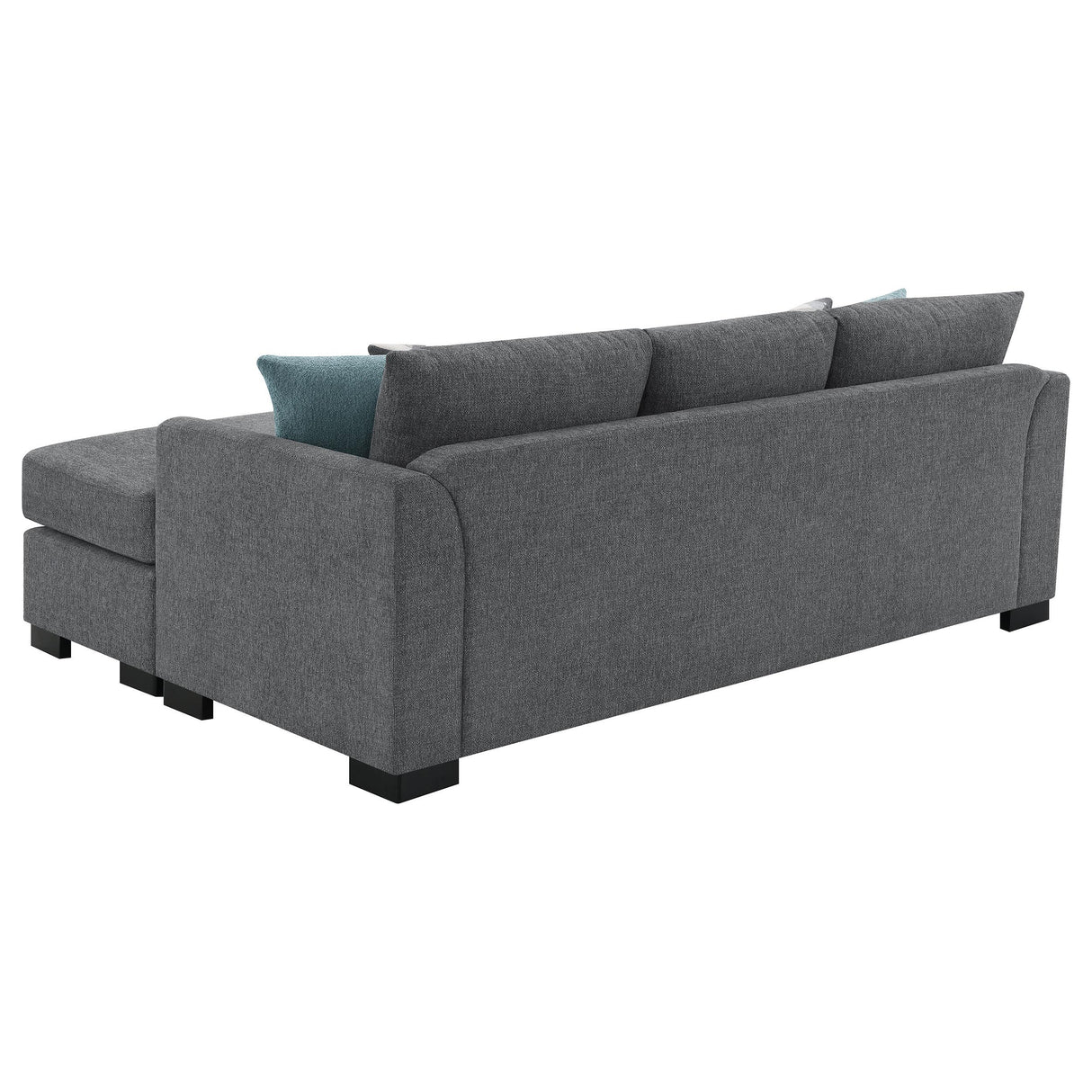 Storey Gray Upholstered Sleeper Sectional Chaise Sofa from Coaster - Luna Furniture