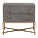 Strand Shagreen 2-drawer Nightstand from Essentials For Living - Luna Furniture