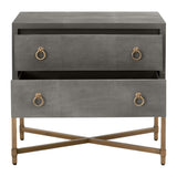Strand Shagreen 2-drawer Nightstand from Essentials For Living - Luna Furniture