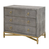 Strand Shagreen 3-drawer Nightstand from Essentials For Living - Luna Furniture