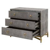 Strand Shagreen 3-drawer Nightstand from Essentials For Living - Luna Furniture