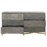 Strand Shagreen 6-drawer Double Dresser from Essentials For Living - Luna Furniture