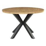 Strata Brown 5-Piece Round Dining Room Set from Homelegance - Luna Furniture