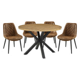 Strata Brown/Black Round Dining Set from Homelegance - Luna Furniture