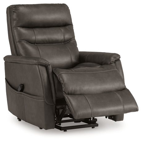 Strawbill Shadow Power Lift Recliner from Ashley Furniture - Luna Furniture